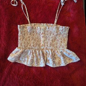 Floral Smocked Ruffle Top